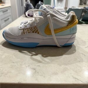 Nike White and Gold Sneakers- Ja 1 Year of the Dragon